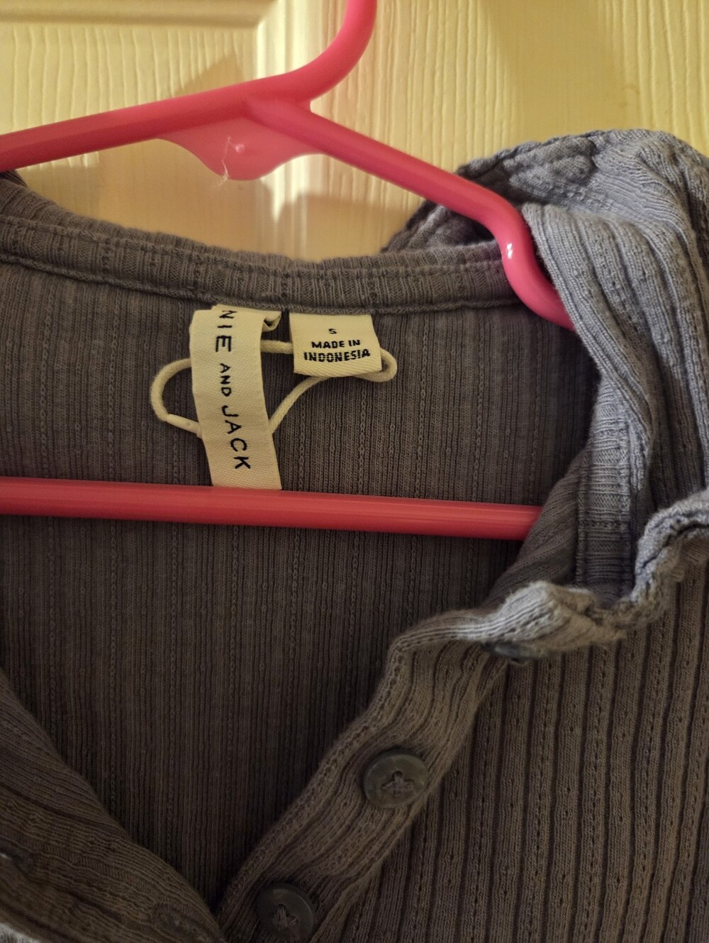 Janie and Jack Gray Ribbed Long-Sleeve Polo Top - Picture 2 of 2